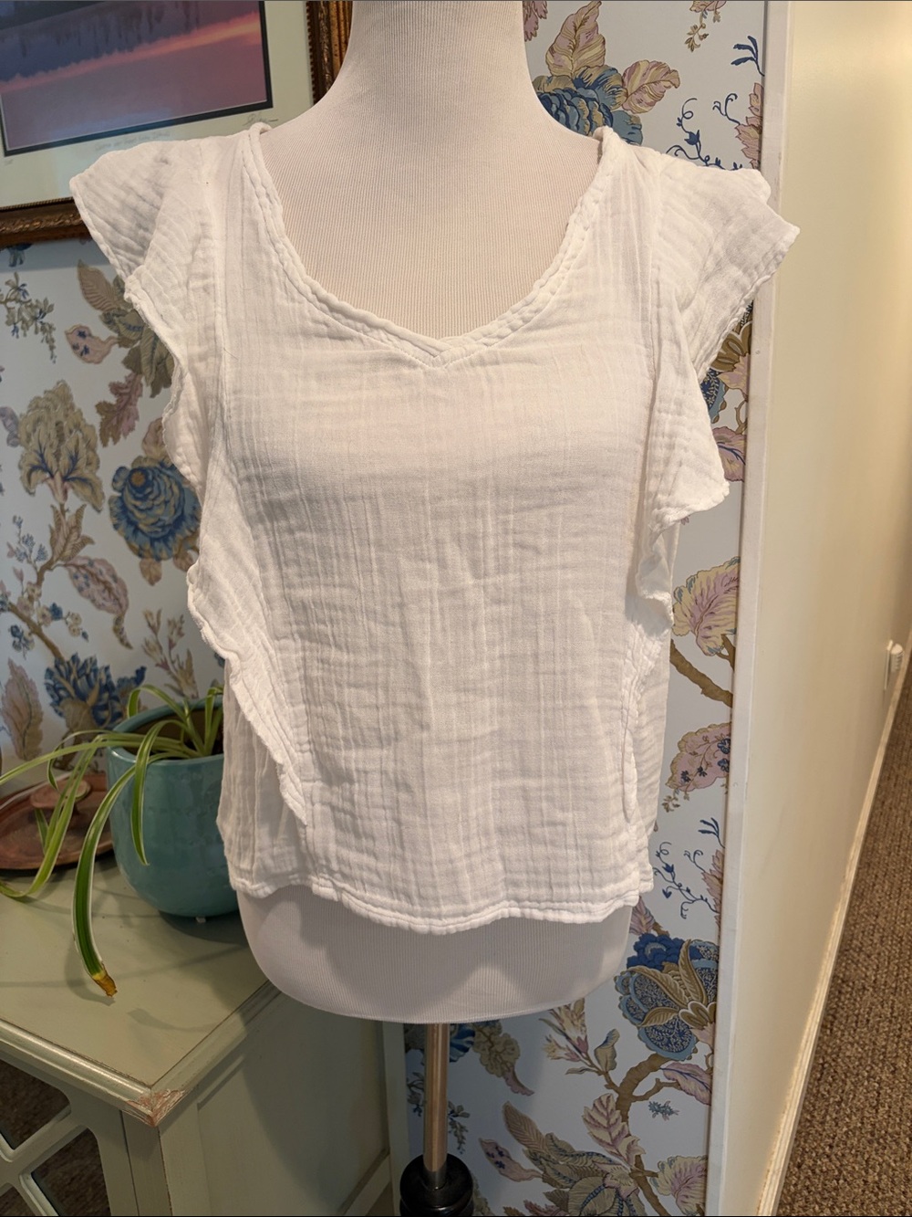Michael Stars Double Gauze Flounce SleeveTop